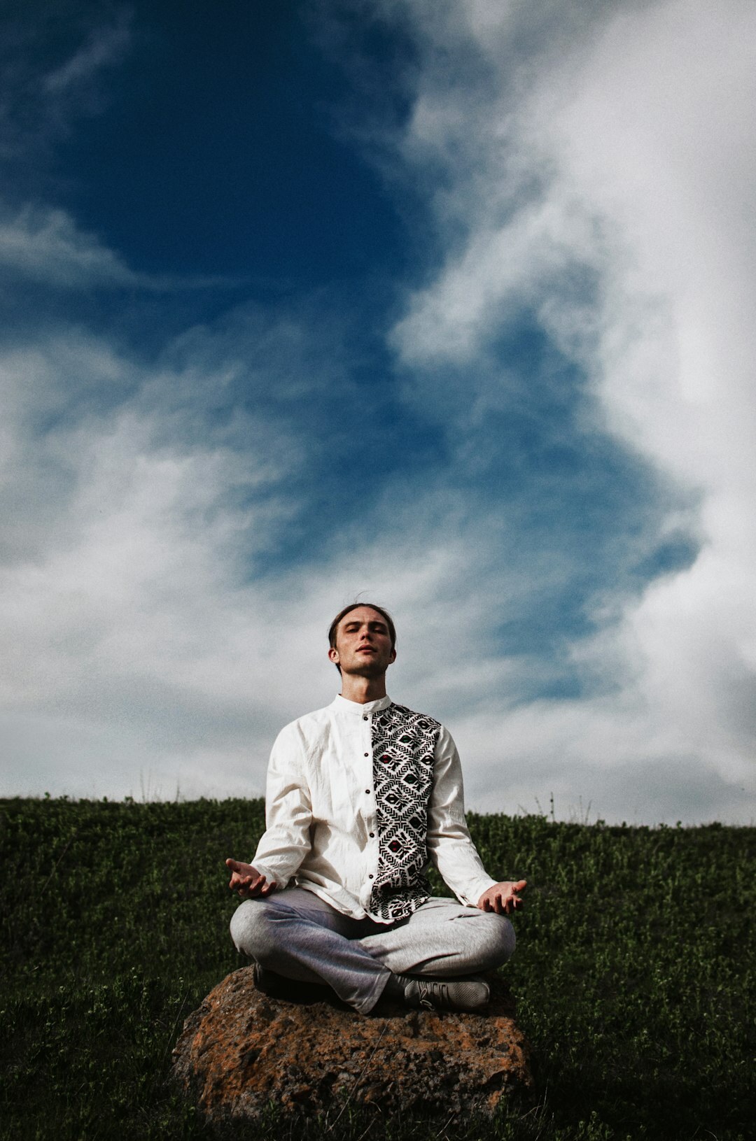 famous person meditating