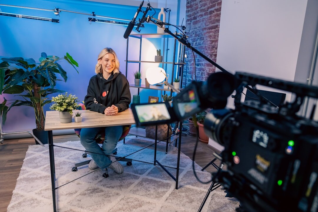 celebrity interview setting